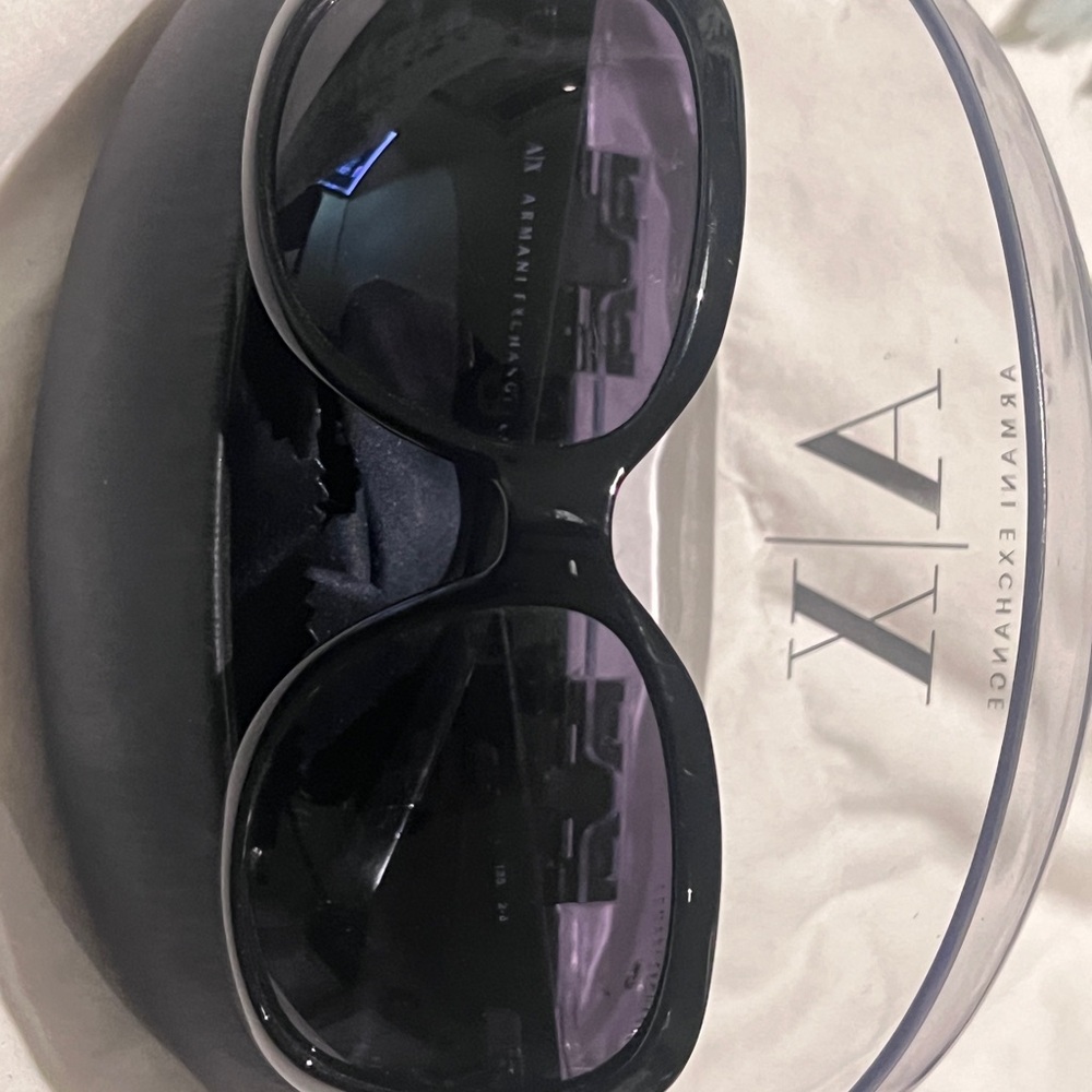 Armani Exchange Black and Purple Sunglasses , c asse